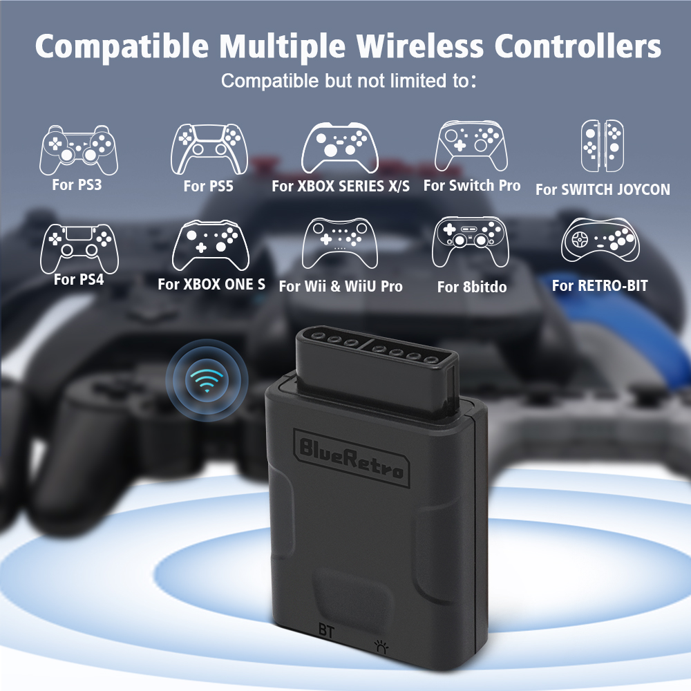 Retro Gaming Xbox One - Adaptor Pengontrol nirkabel Blueretro retro scaler
