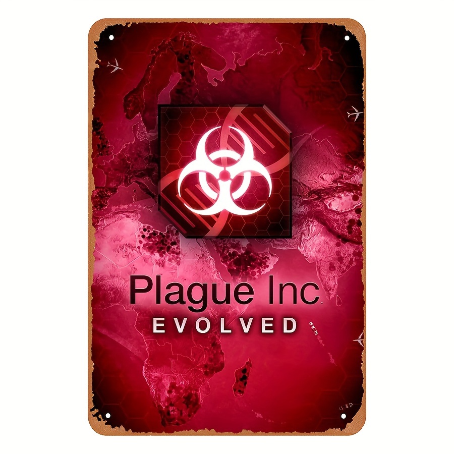 Retro Gaming Games - Papan Logam Bergaya Vintage Plague Inc