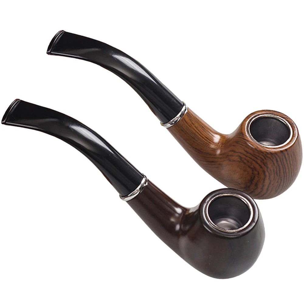 Console Retro Gaming Portable - Resin Retro Pipa Rokok Hitam Melengkung