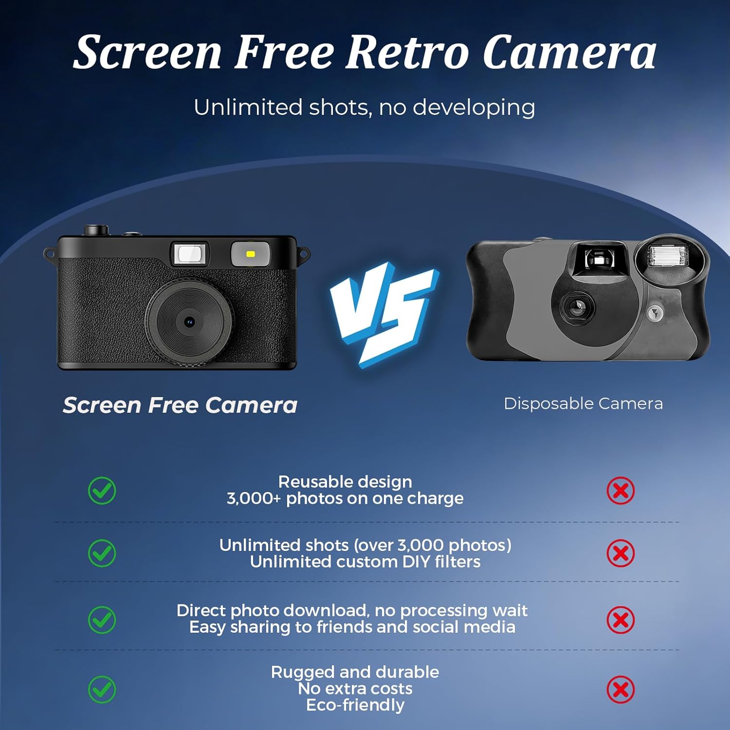 Kamera Digital Tanpa Layar, Ka - Retro Game Card ulasan dan harga