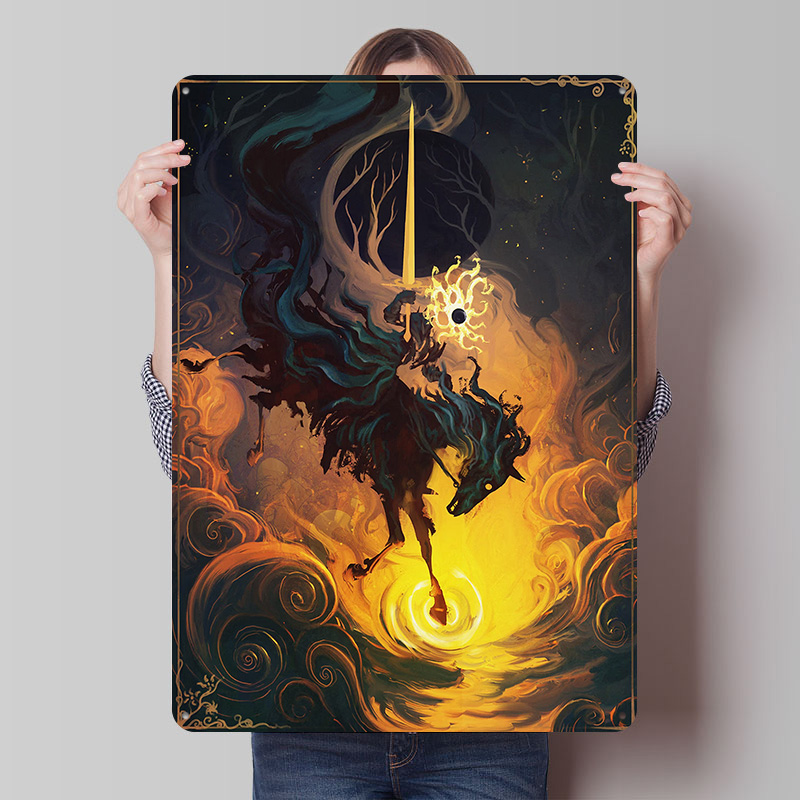 Poster Logam The Eclipse Knigh - Retro Knight Gaming ulasan dan harga