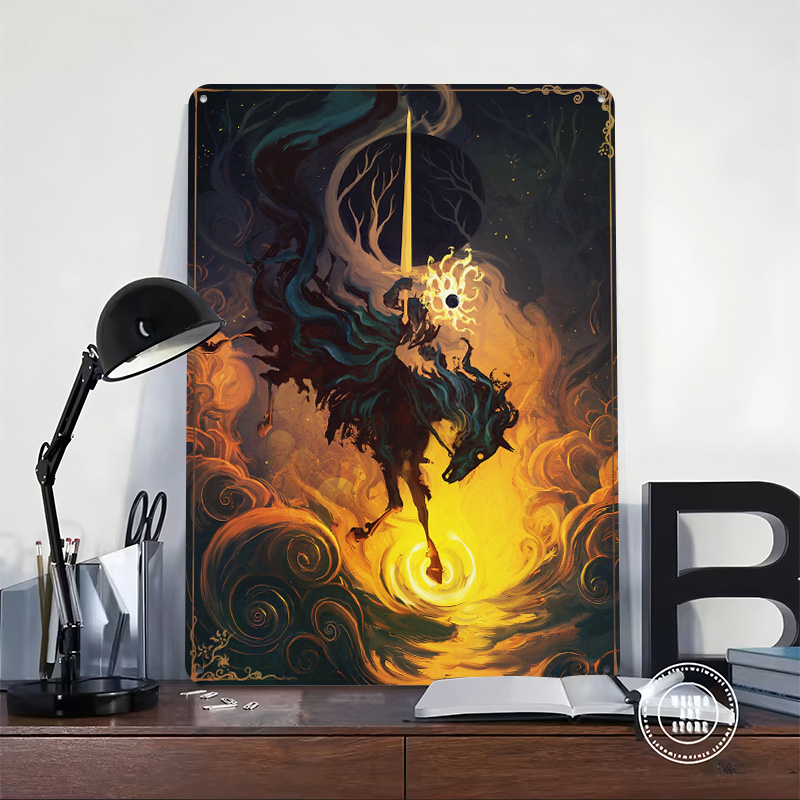 Poster Logam The Eclipse Knigh - Retro Knight Gaming ulasan dan harga