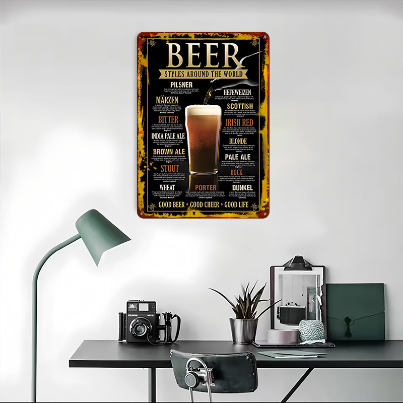 Poster Timah Panduan Bir Hitam - Retro Gaming Guide ulasan dan harga