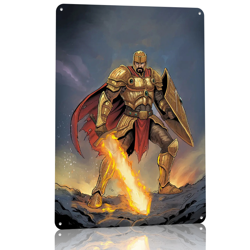 Poster Ksatria Emas Dengan Ped - Retro Knight Gaming ulasan dan harga