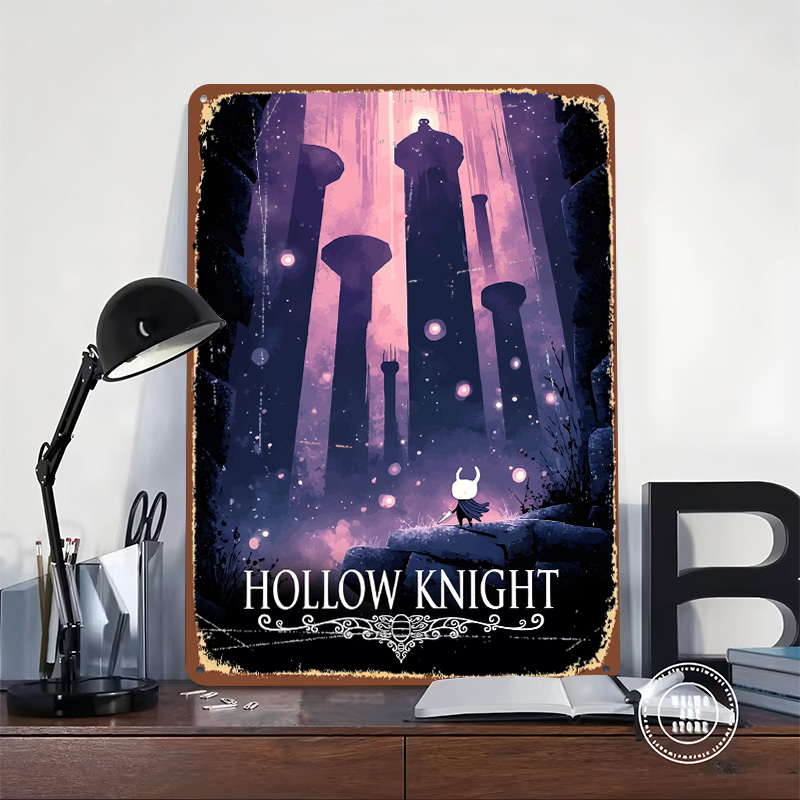 Poster Cetak Game Hollow Knigh - Retro Knight Gaming ulasan dan harga