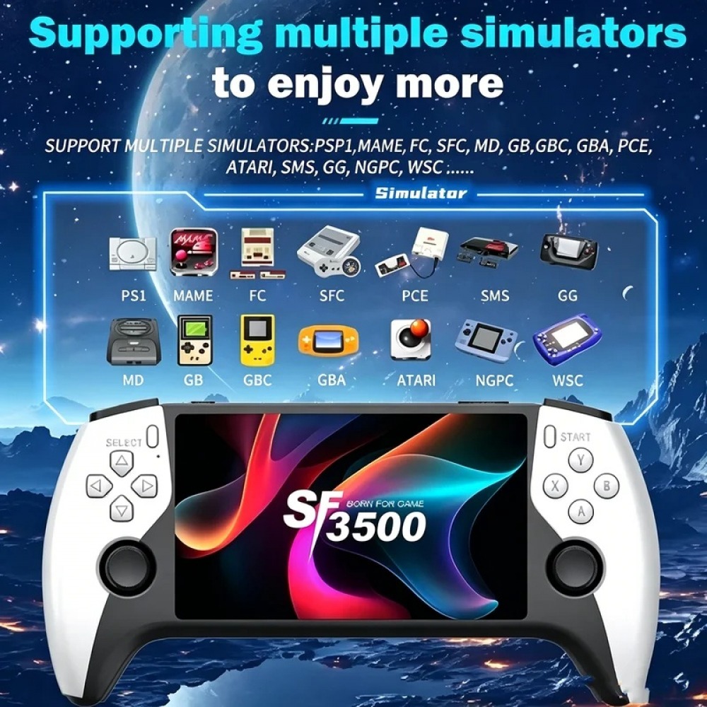 SF3500 Konsol Game Genggam 5 i - Retro Gaming Emulator Console ulasan dan harga
