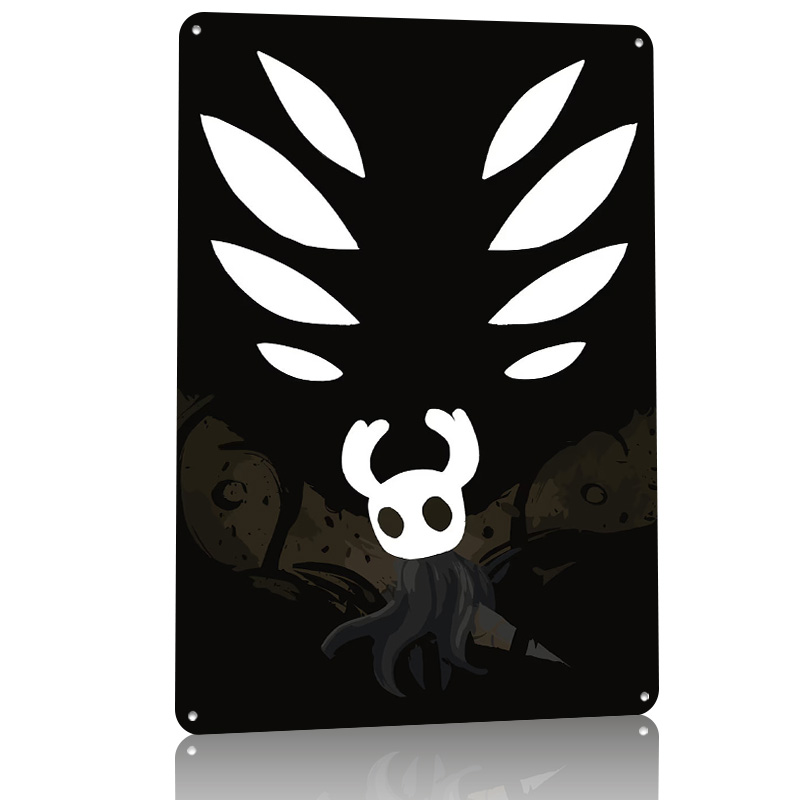 Poster Logam Hollow Knight Sen - Retro Knight Gaming ulasan dan harga